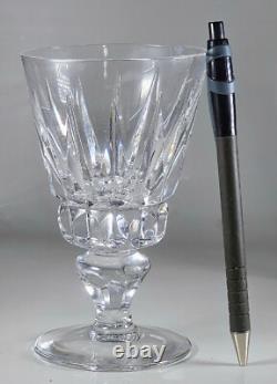 SAINT-LOUIS MODÈLE GUERNESEY 6 ANCIENS VERRES à VIN ROUGE en CRISTAL SIGNÉS XXè