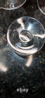 SAINT LOUIS modèle Astrid 5 verres ancien cristal taillé estampillés h 9,1cm