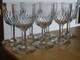 STYLE BACCARAT 7 ANCIENS VERRES A APERITIF EN CRISTAL GOUTTES D'EAU ht 10,5 cm