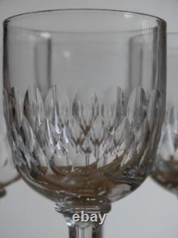 STYLE BACCARAT 7 ANCIENS VERRES A APERITIF EN CRISTAL GOUTTES D'EAU ht 10,5 cm