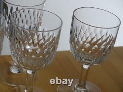 STYLE BACCARAT 7 ANCIENS VERRES A APERITIF EN CRISTAL GOUTTES D'EAU ht 10,5 cm