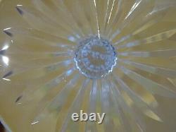 ST LOUIS 4 ANCIENS VERRES A VIN COULEUR ROEMER CRISTAL COULEUR JAUNE ht 18,5 cm