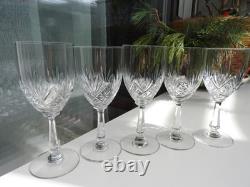 ST LOUIS 5 anciens verres de table en cristal taille modèle MASSENET h. 14 cm