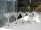 ST LOUIS 5 anciens verres de table en cristal taille mod&egrave;le MASSENET h. 14 cm