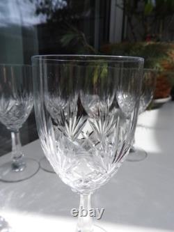 ST LOUIS 5 anciens verres de table en cristal taille modèle MASSENET h. 14 cm