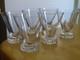 ST LOUIS 6 ANCIENS VERRES A APERITIF CRISTAL MODELE DIAMANTS 1930 ht 7,5 cm