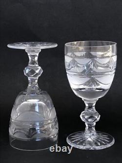 SUBLIME 2 anciens VERRES A VIN CRISTAL LORRAINE modèle Empire 14 cm NO BACCARAT