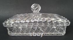 SUBLIME ancienne GRANDE BOITE en CRISTAL signé BACCARAT modèle BAMBOU TORS