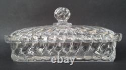 SUBLIME ancienne GRANDE BOITE en CRISTAL signé BACCARAT modèle BAMBOU TORS