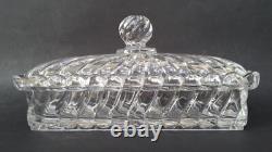 SUBLIME ancienne GRANDE BOITE en CRISTAL signé BACCARAT modèle BAMBOU TORS