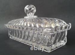 SUBLIME ancienne GRANDE BOITE en CRISTAL signé BACCARAT modèle BAMBOU TORS