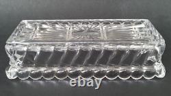 SUBLIME ancienne GRANDE BOITE en CRISTAL signé BACCARAT modèle BAMBOU TORS