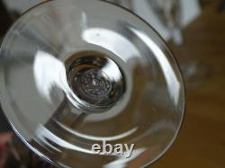 Saint Louis 4 Anciennes Flutes A Champagne Cristal Tailler Modele Monaco 1950