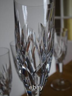 Saint Louis 4 Anciennes Flutes A Champagne Cristal Tailler Modele Monaco 1950