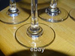 Saint Louis 4 Anciens Verres A Liqueur Cristal Gravure Gold Dorure Art Nouveau