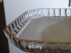 Saint Louis Ancien Plateau Carre Service Liqueur Cristal Gravure Givre Or Dorure
