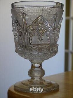 Saint Louis Ancien Verre A Eau Cristal Mouler Sablee Gothique 1840 Charles X