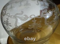 Saint Louis Ancienne Carafe A Vin En Cristal Modele Gravure Florale Art Nouveau