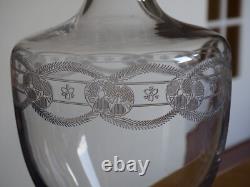 Saint Louis Ancienne Carafe A Vin Ou Eau Cristal Gravure Modele Vendome 1920