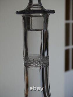 Saint Louis Ancienne Carafe A Vin Ou Eau Cristal Gravure Modele Vendome 1920