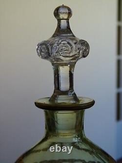 Saint Louis Ancienne Carafe Vert A Liqueur Cristal Gold Gravure Art Nouveau