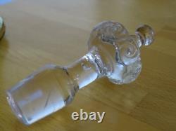 Saint Louis Ancienne Carafe Vert A Liqueur Cristal Gold Gravure Art Nouveau