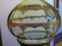 Saint Louis Ancienne Carafe Vert A Liqueur Cristal Gold Gravure Art Nouveau