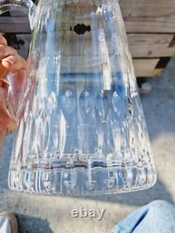 Saint Louis Ancienne Grande Carafe Pichet Cristal Taillé Et Gravé Signé TBE
