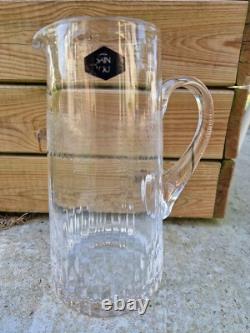 Saint Louis Ancienne Grande Carafe Pichet Cristal Taillé Et Gravé Signé TBE