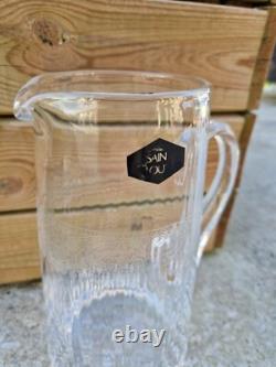 Saint Louis Ancienne Grande Carafe Pichet Cristal Taillé Et Gravé Signé TBE