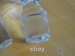 Saint Louis Ancienne Paire Carafes Cave A Liqueur Cristal Tailler Caton 19 Eme