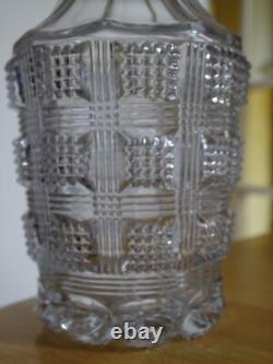 Saint Louis Charles X Ancienne Carafe Liqueur En Cristal Mouler Epoque 1830