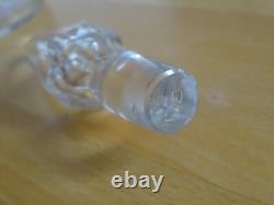 Saint Louis Cristal Ancienne Carafe A Liqueur Art Nouveau Modele Decor Givre Or