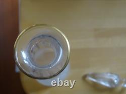 Saint Louis Cristal Ancienne Carafe A Liqueur Art Nouveau Modele Decor Givre Or