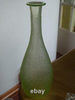 Saint Louis Rare Ancienne Carafe A Liqueur Cristal Ouraline Art Nouveau