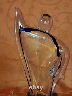 Sculpture ancienne en cristal de baccarat artisan KLEIN femme dansant