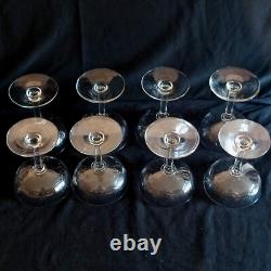 Serie De 8 Anciennes Coupes A Champagne En Cristal Val Saint Lambert