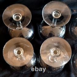 Serie De 8 Anciennes Coupes A Champagne En Cristal Val Saint Lambert