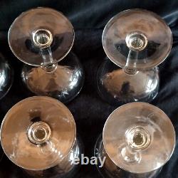 Serie De 8 Anciennes Coupes A Champagne En Cristal Val Saint Lambert