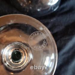 Serie De 8 Anciennes Coupes A Champagne En Cristal Val Saint Lambert