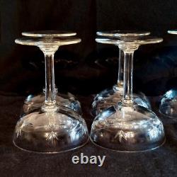 Serie De 8 Anciennes Coupes A Champagne En Cristal Val Saint Lambert