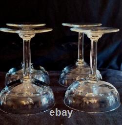 Serie De 8 Anciennes Coupes A Champagne En Cristal Val Saint Lambert