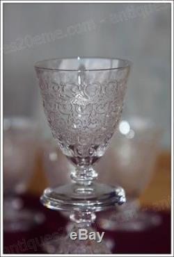 Série de 5 verres à liqueur en cristal de Baccarat Chateaubriand Rohan ancien