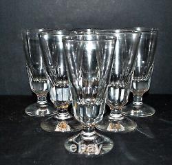 Série de 6 Verres à café de BISTROT ancien Mazagran en verre épais taillé 15cm