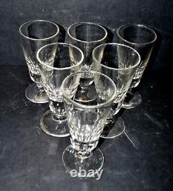 Série de 6 Verres à café de BISTROT ancien Mazagran en verre épais taillé 15cm