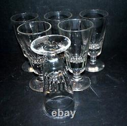 Série de 6 Verres à café de BISTROT ancien Mazagran en verre épais taillé 15cm