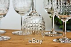 Série de 6 verres à eau en cristal de Baccarat modèle Nancy anciens