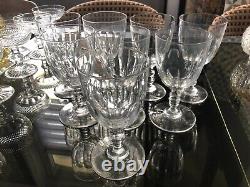 Série de 8 grands verres anciens BACCARAT modèle GONDOLE 15 cm