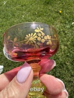 Service À Fruit En Cristal Et Ouraline Ancienne Antique Baccarat Fruit