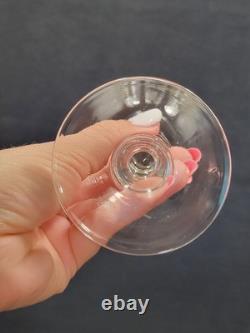 Service De 6 Anciens Verres A Eau + 6 Verres A Vin Gravés Baccarat XIXème